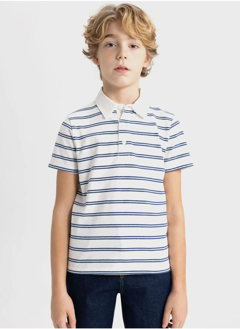 ديفاكتو Regular Fit Short Sleeve Polo T-Shirt