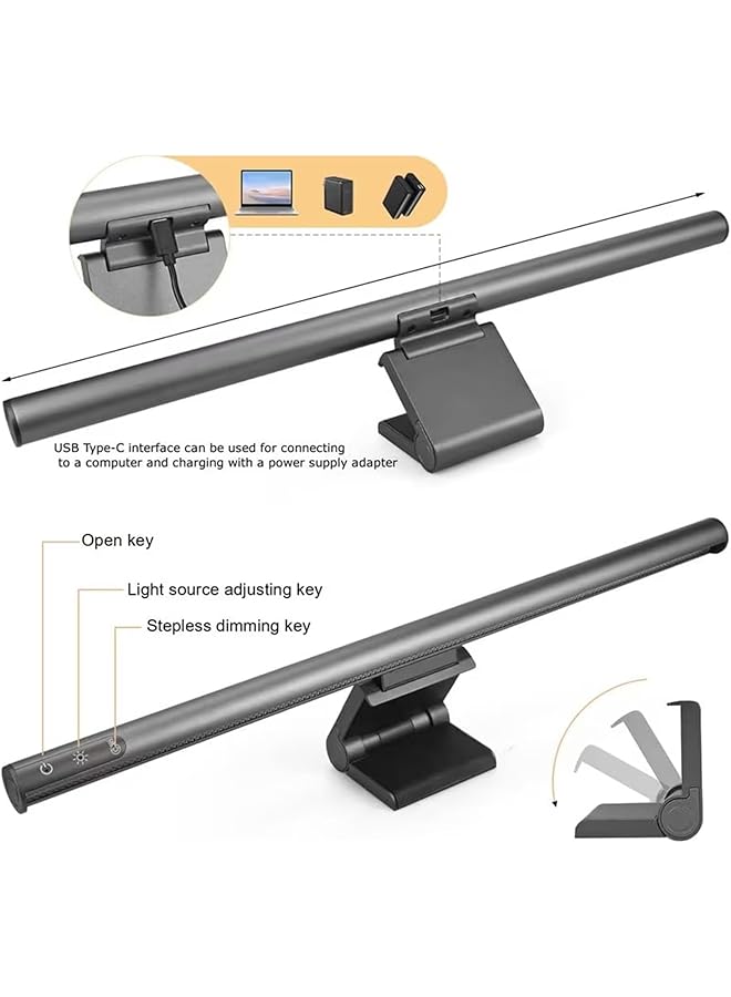 erorex Computer Monitor Light，Led Screen Display Light With Touch Sensor Adjustable 3 Color Temperature Screen Light For Pc Office Gaming Home Light Bar（Black） - Image 2