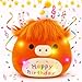 ChezMax Birthday Highland Cow Stuffed Animal 125 Plush Pillow Toy Gift with Light Happy Birthday Music Farm Toys Plushies Cute Dolls for Girls Girlfriend Boys Women Kids - Image 2