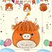ChezMax Birthday Highland Cow Stuffed Animal 125 Plush Pillow Toy Gift with Light Happy Birthday Music Farm Toys Plushies Cute Dolls for Girls Girlfriend Boys Women Kids - Image 4
