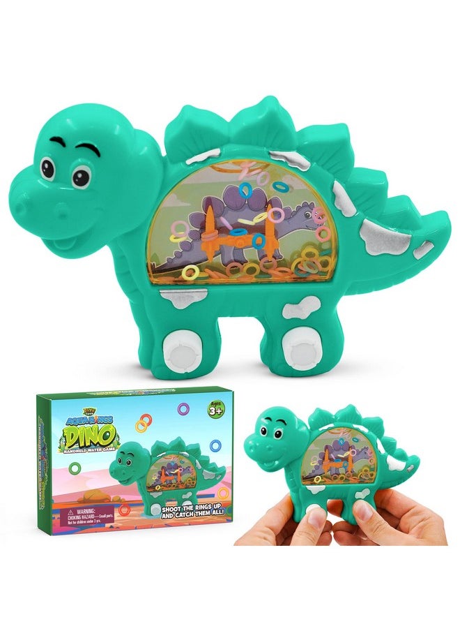 YoYa Toys Aqua Rings Dinosaur Handheld Game For Kids - Retro Toys Nostalgic Car Activities For Kids - Portable Road Trip Toys And Calming Travel Games - Great Dinosaur Toys Gift And Party Favors  - Image 1