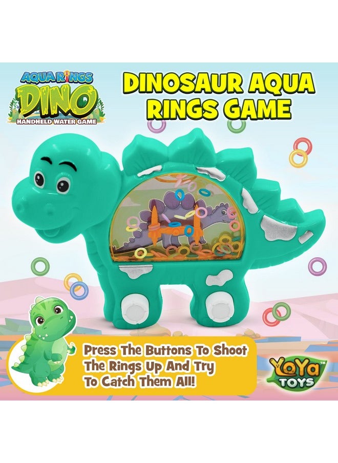 YoYa Toys Aqua Rings Dinosaur Handheld Game For Kids - Retro Toys Nostalgic Car Activities For Kids - Portable Road Trip Toys And Calming Travel Games - Great Dinosaur Toys Gift And Party Favors  - Image 2