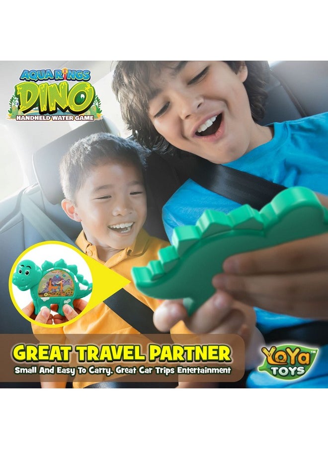 YoYa Toys Aqua Rings Dinosaur Handheld Game For Kids - Retro Toys Nostalgic Car Activities For Kids - Portable Road Trip Toys And Calming Travel Games - Great Dinosaur Toys Gift And Party Favors  - Image 3