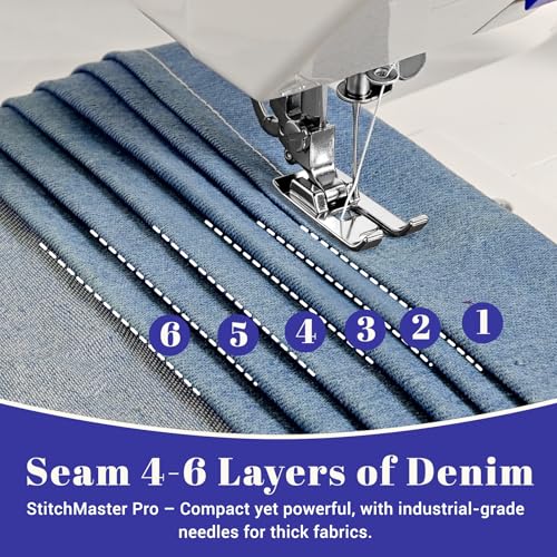 Lastempa StitchMaster Pro Sewing Machine - Twin/Double Needle Compatible, 14 Stitches, Easy for Beginners & Home Users - Image 5