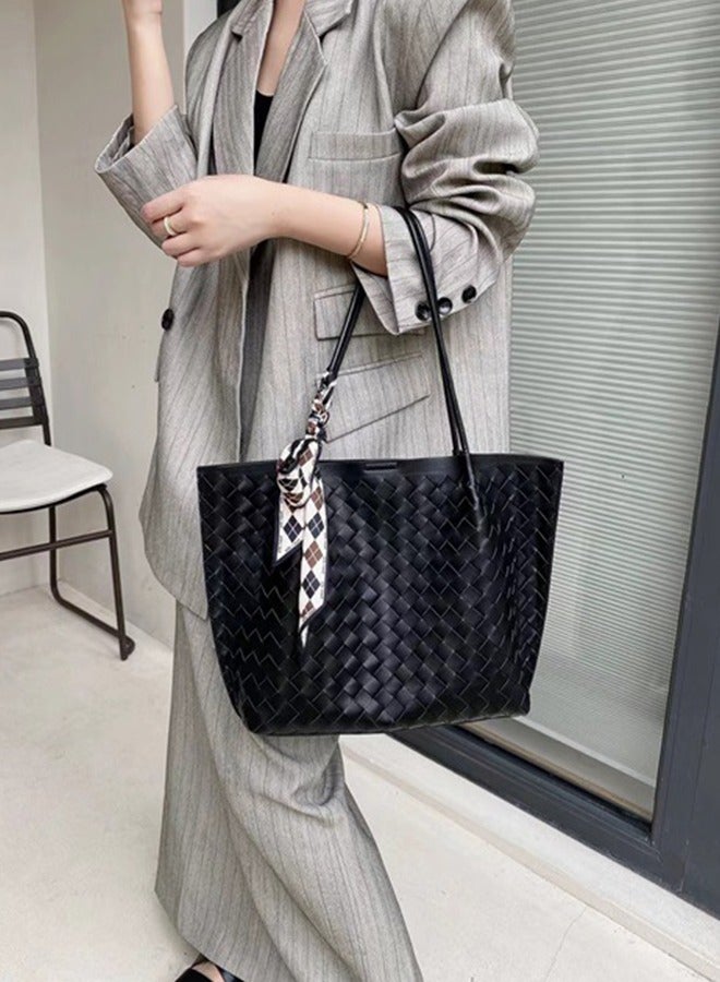 Golden Rose Women's Faux Leather Tote Bags for Women Shoulder Bag Fashion Versatile Large Capacity  PU Leather Handbag Female Fashionable Travel Shoulder Bags Fashion Vintage Tote Bag for Ladies Girls College Students  - Image 2