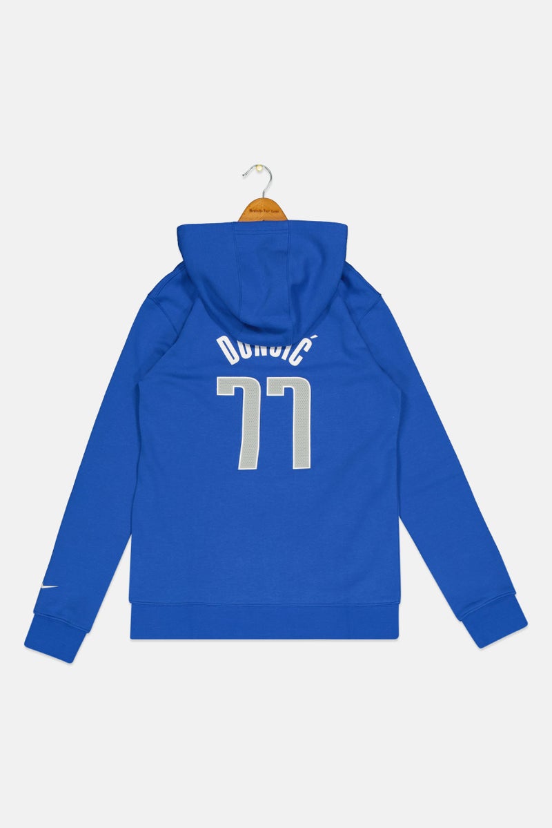 Nike Nike x NBA Kids Boy Long Sleeves Basketball Hoodie, Blue  - Image 2