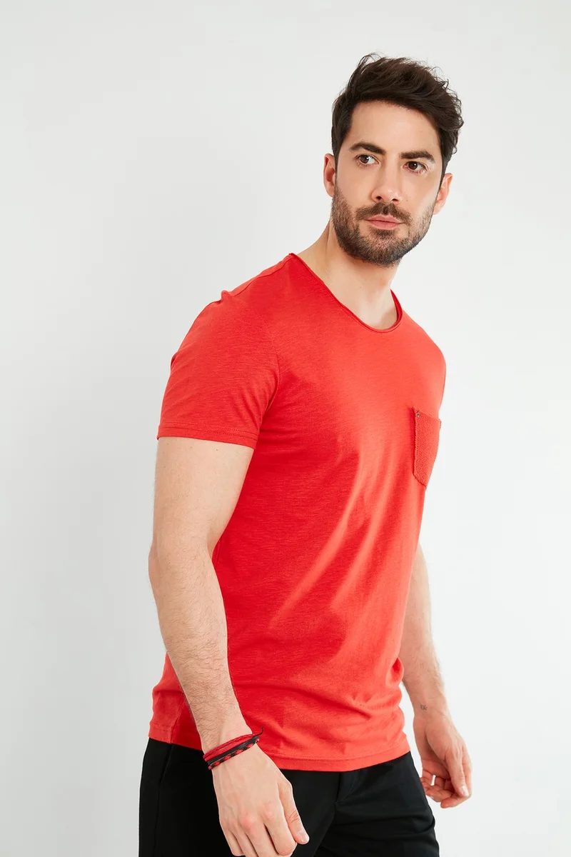 بوراتي 100% Cotton Crew Neck Pocket T Shirt Men's T Shirt 5902000