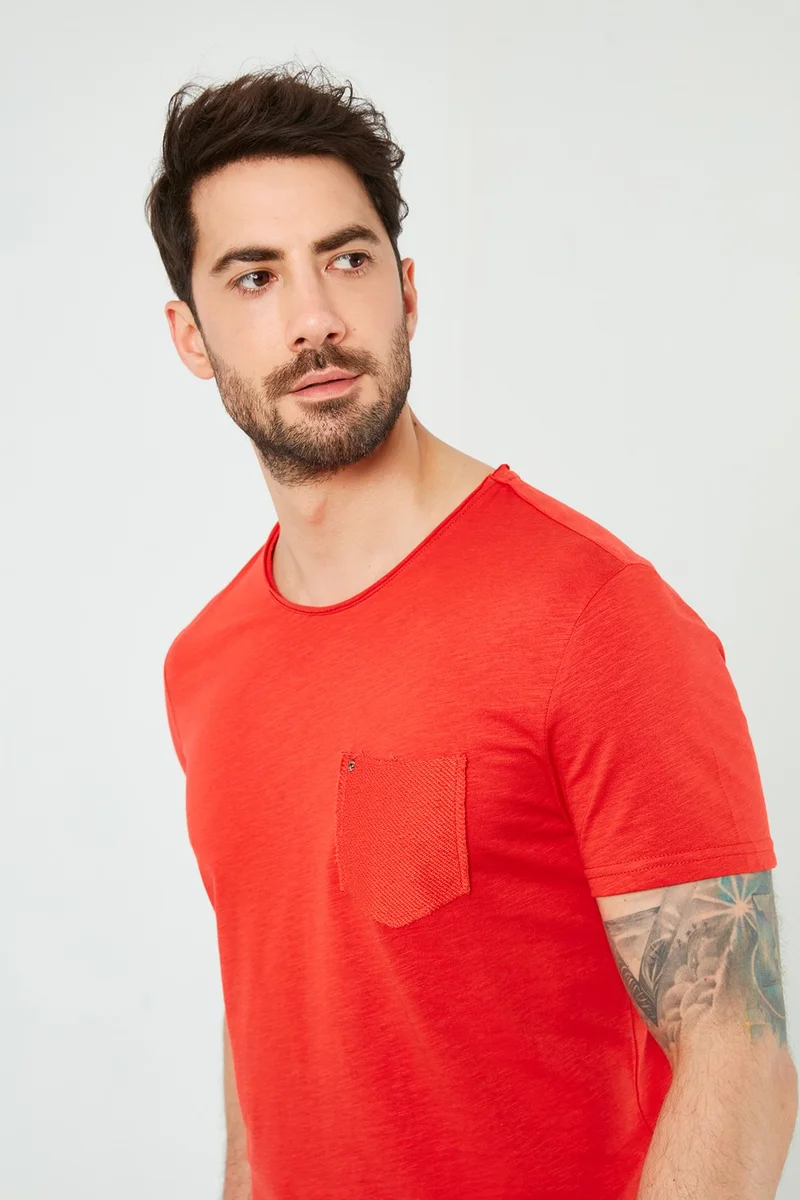 بوراتي 100% Cotton Crew Neck Pocket T Shirt Men's T Shirt 5902000
