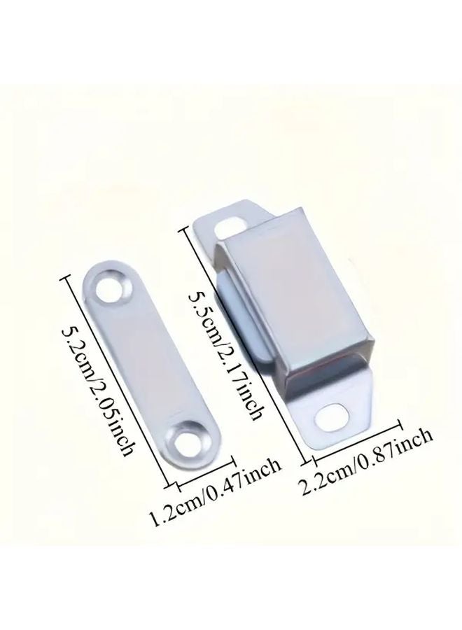 2pcs Heavy Duty 304 Stainless Steel Magnetic Door Catch Silvery Anti Collision Design - Image 4