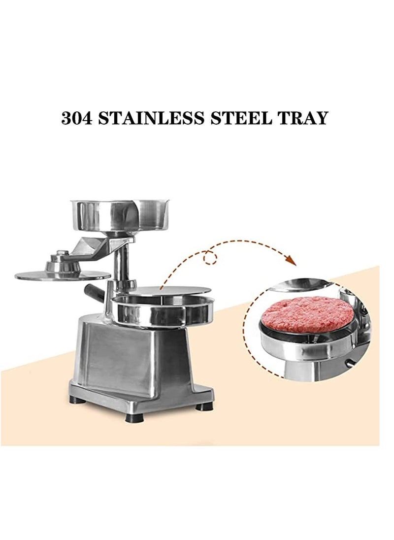 LETWOO LETWOO 150mm Commercial Hamburger Press Patty Maker Stainless Steel Burger Press Tool Heavy Duty Meat Forming Processor 500 Pcs Patty Papers Sliver  - Image 3