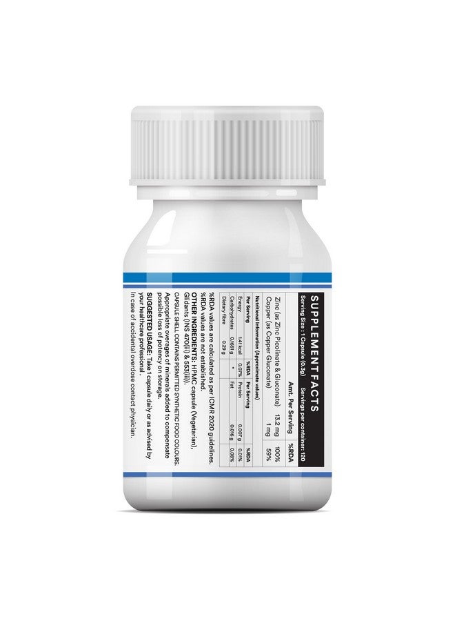 Inlife مكملات الزنك من INLIFE مع مركب زنك بيكولينات وزنك غلوكونات، غلوكونات النحاس | دعم المناعة، يعزز الصحة العامة، يعزز صحة البشرة، يساعد في الهضم للرجال والنساء - 120 كبسولة نباتية (عبوة من 1) - Image 5