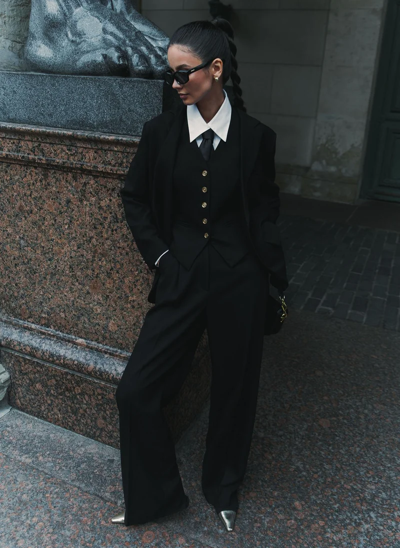 Lichi Textured palazzo trousers
