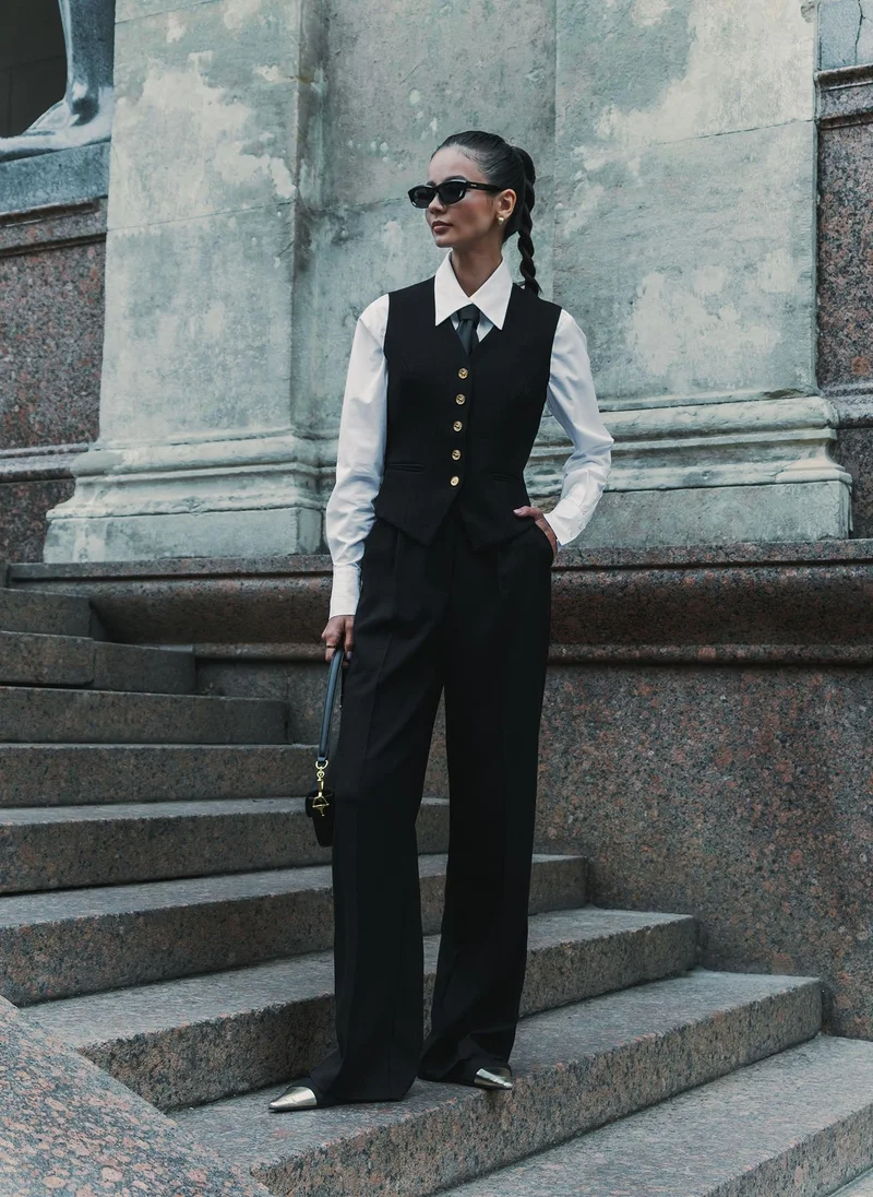 Lichi Textured palazzo trousers