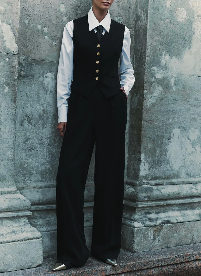 Lichi Textured palazzo trousers