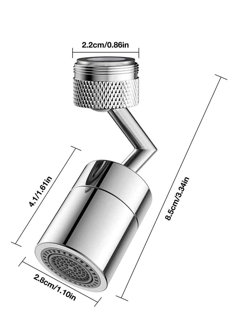 Kitchen Tap Head, Faucet Water Filters Nozzle 720° Rotatable Universal Splash Anti-Splash, Oxygen-Enriched Foam, Four-Layer Mesh, Leak-Proof with Double O-Ring