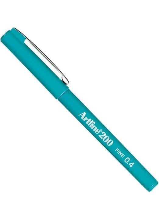 Artline - 200N Fine Felt Tip Writing Pen Nib: 0,4mm Turquoise - Image 1