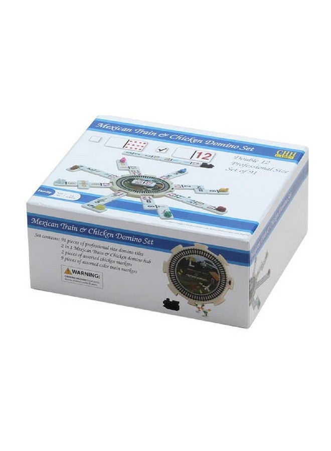 CHH 2320MT-2 Double 12 Professional Numeral Mexican Train 2 in 1 Domino, 7.7-inch Length