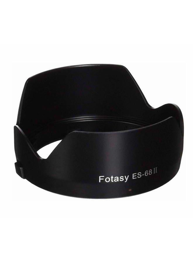 Fotasy غطاء عدسة بايونت زهري مخصص لعدسة كانون EF 50mm f/1.8 STM، غطاء عدسة كانون 50mm 1.8 STM، بديل لغطاء عدسة كانون ES-68 II، ES68F، أسود - Image 1