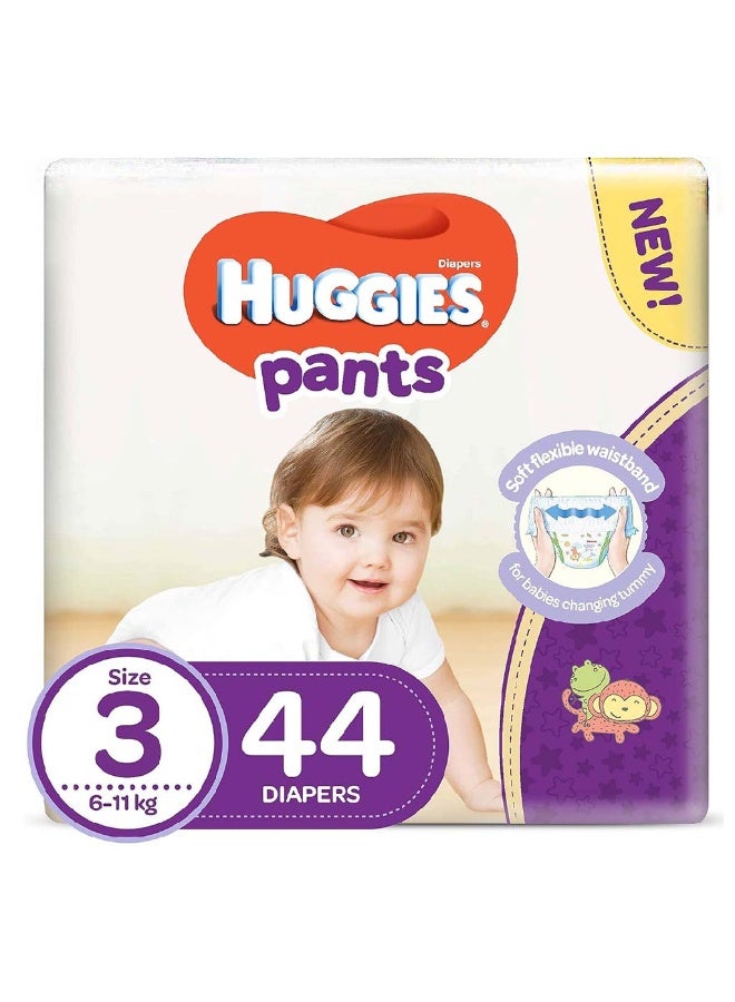 HUGGIES Pants, Size 3, Diaper For 6-11kg Baby, Pack of 44’s