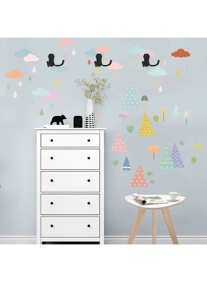 6 قطع خطافات حائطية معدنية سوداء متينة لتعليق المعاطف والمفاتيح، ديكور منزلي عصري - Image 3