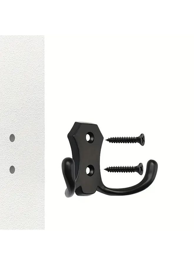 6 قطع خطافات حائطية معدنية سوداء متينة لتعليق المعاطف والمفاتيح، ديكور منزلي عصري - Image 5