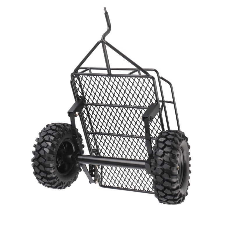 1/10 Scale Metal Trailer Hopper - Solid Durable Material With Anti-Skid Rubber Tires RC Crawler Trailer for 1/10 Scale RC Crawler Cars Including D90 SCX10 - Image 3