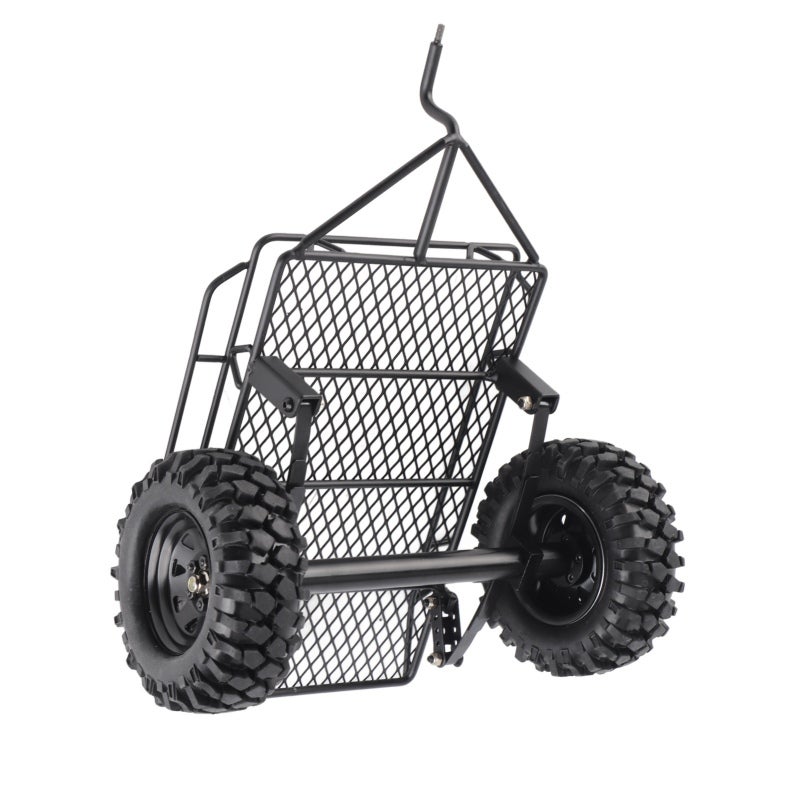 1/10 Scale Metal Trailer Hopper - Solid Durable Material With Anti-Skid Rubber Tires RC Crawler Trailer for 1/10 Scale RC Crawler Cars Including D90 SCX10 - Image 2