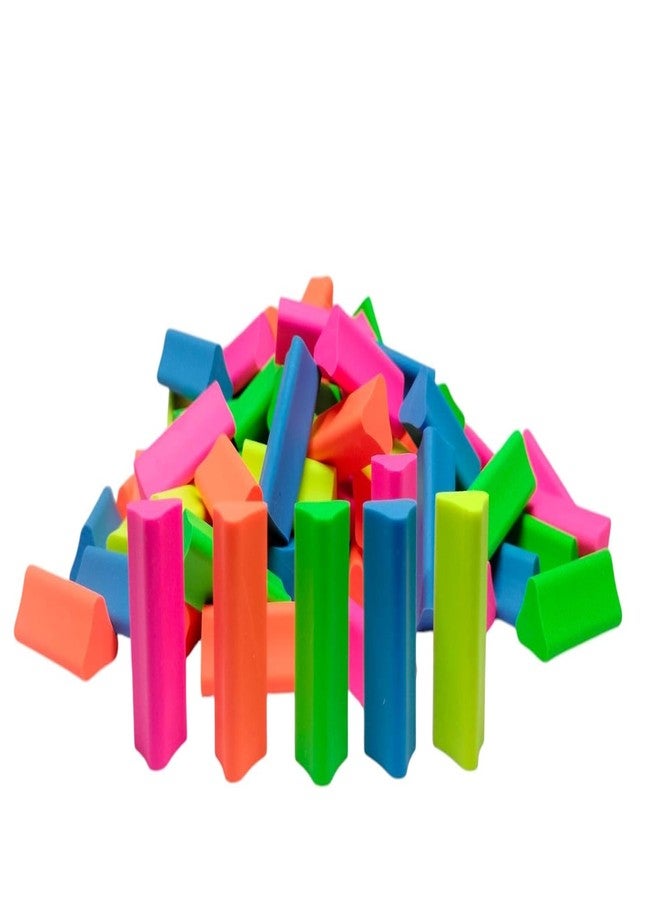 VTL Pack of 50 Pcs Colourful Erasers for Kids | Fun & Cute Shap Scented Erasers | Non-Toxic, Dust Free | Best Birthday Return Gifts for Students | - Image 1