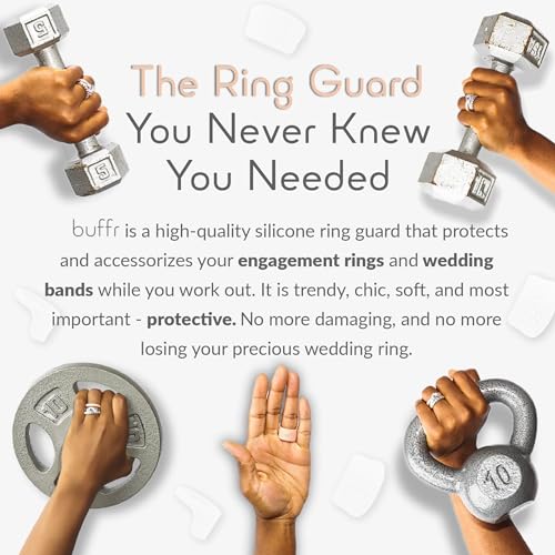 BUFFR Silicone Ring Protector for Working Out – Wedding Ring Protector – Rubber Ring Guard for Women – Charcoal, Size 4 - Image 2