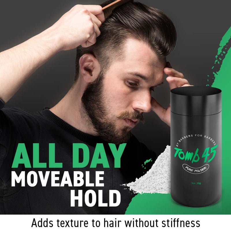 Tomb 45 بودرة تومب45 النقية لتصفيف الشعر، بودرة لتكثيف وتحديد الشعر مع لمسة نهائية طبيعية غير لامعة - Image 4