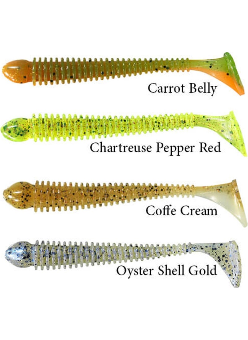 Berkley Flex Bead Shad Silicone Bait Oyster Shell GOLD-10CM-75LI  - Image 2