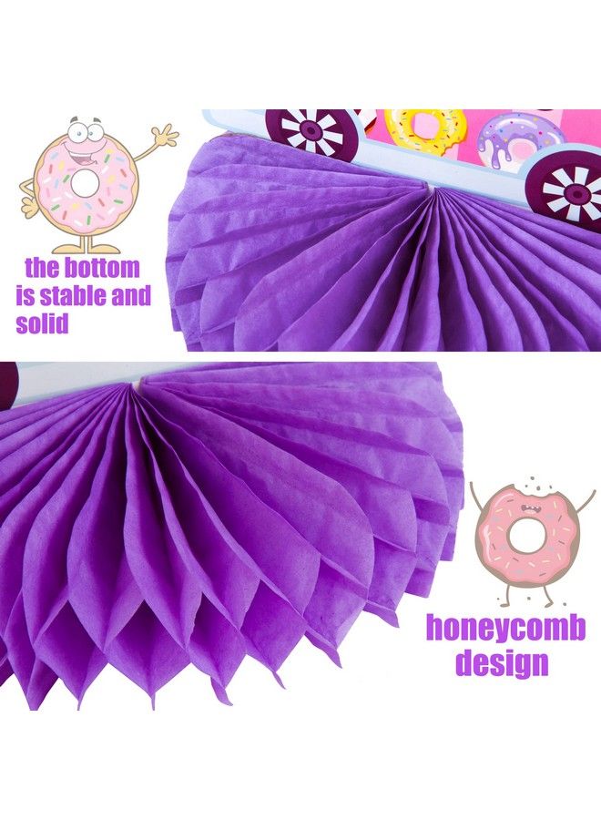 umoni 9Pcs Donut Birthday Party Decoration Donut Table Honeycomb Centerpieces Donut Theme Table Decoration For Girlssweet Theme Donut Birthday Party Supplies - Image 4