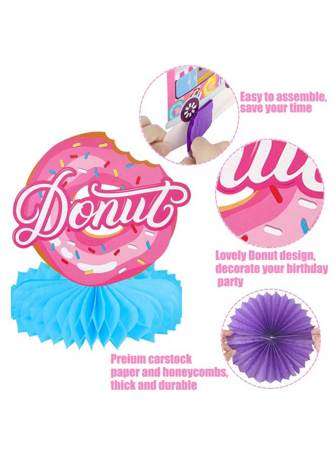umoni 9Pcs Donut Birthday Party Decoration Donut Table Honeycomb Centerpieces Donut Theme Table Decoration For Girlssweet Theme Donut Birthday Party Supplies - Image 3
