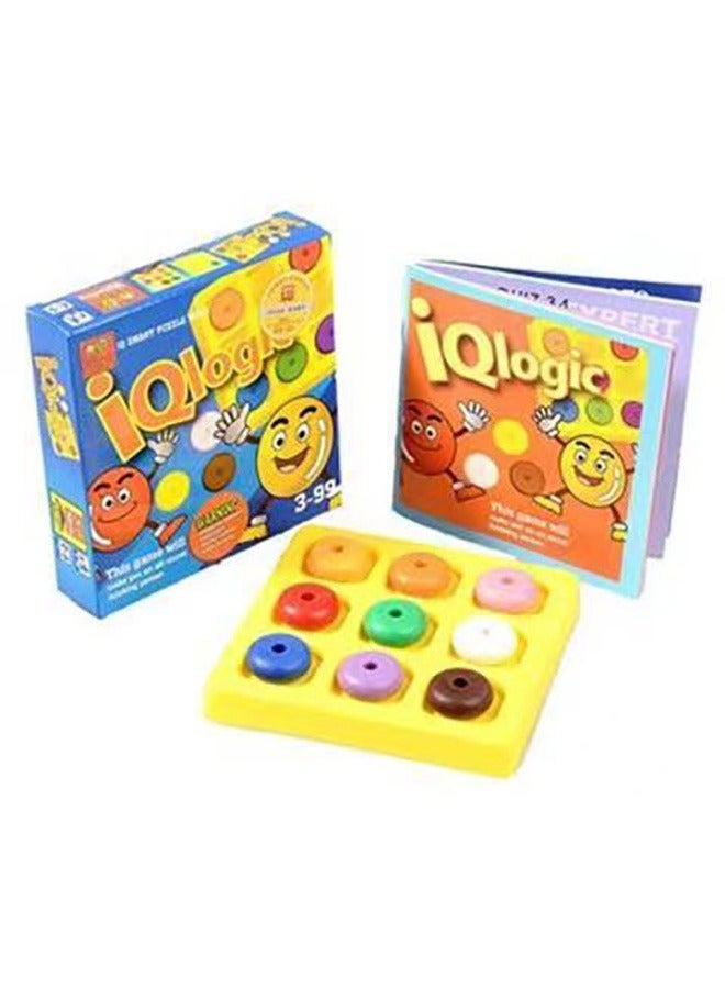 Early Education Puzzle Toy Logical Positioning Chess (include Instruction), Nine-color Chess Intellectual Toys Board Game with 60 Different Levels - Image 1