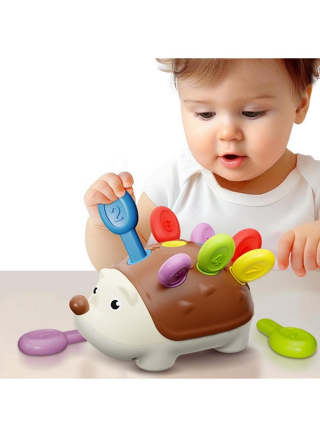 iPlay, iLearn Fine Motor Toys for Toddlers 1-3, Baby Hedgehog Montessorri Learning Set, Educational Counting Sorter Toy, Development Infant Gifts 9 12 18 Month 1 2 3 Year Old Boys Girls Kids Babies - Image 1