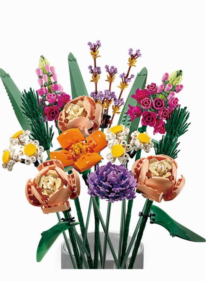 PYEBE 756 Piece Flower Blocks Bouquet Set for Decorative Home Accessories - Image 3
