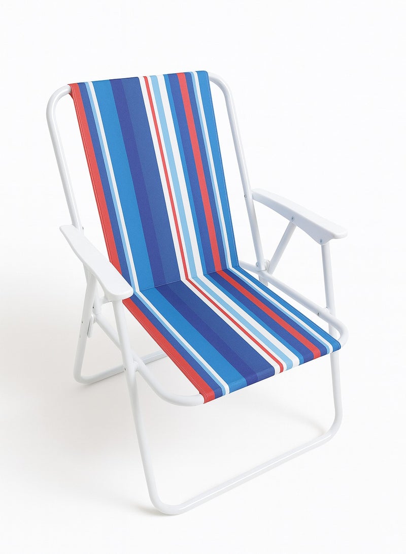 Camping Foldable Beach Chair – Lightweight Portable Chair with Hard Armrest – Comfortable Outdoor Folding Chair for Adults, Lawn, Picnic, Trip & Travel - Image 1