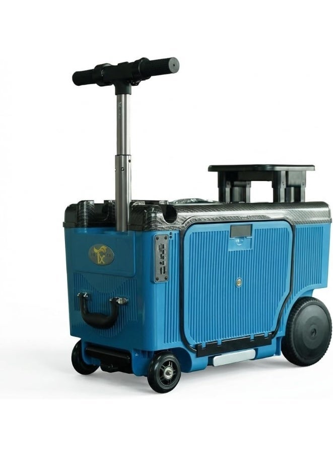 TG Smart Rideable Electric Suitcase Scooter - 20-Inch Motorized Carry-On, 26L Capacity, TSA Lock & USB Charging (Black) - Image 4