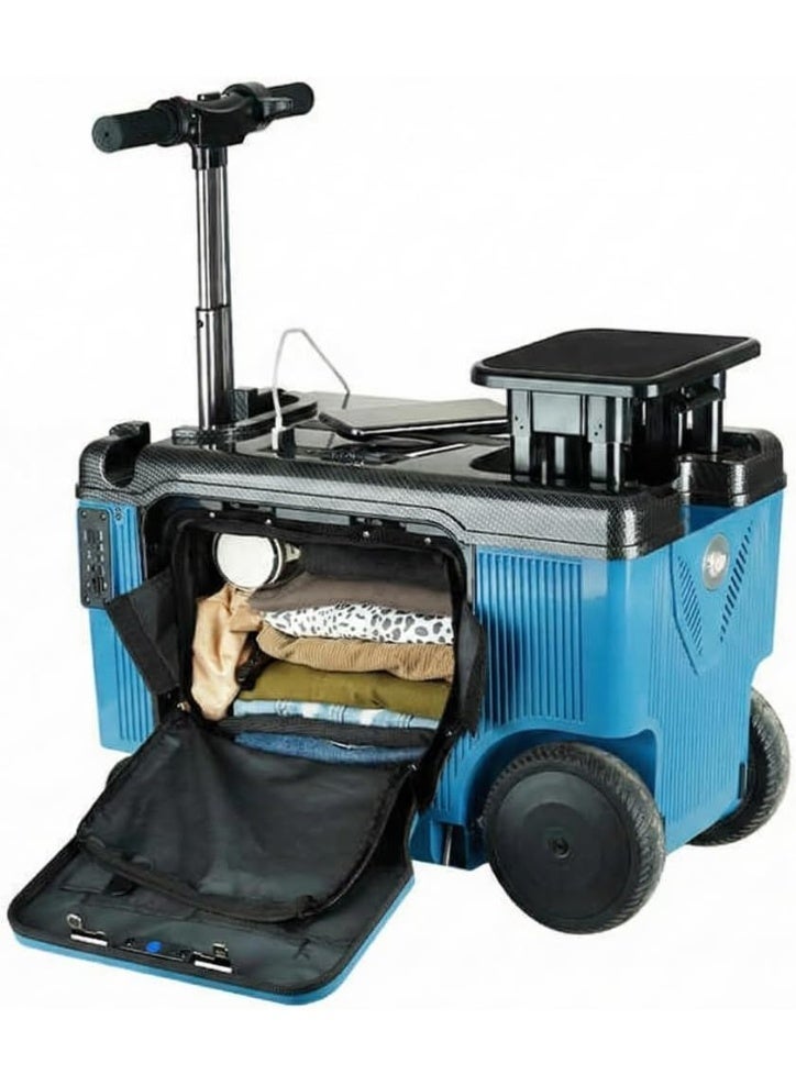 TG Smart Rideable Electric Suitcase Scooter - 20-Inch Motorized Carry-On, 26L Capacity, TSA Lock & USB Charging (Black) - Image 2