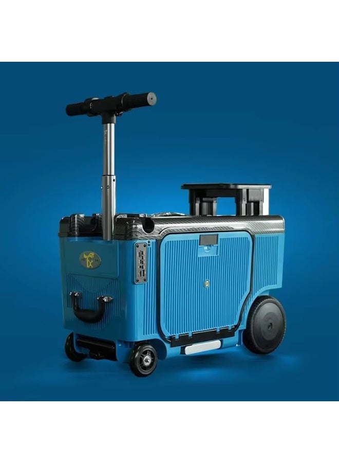 TG Smart Rideable Electric Suitcase Scooter - 20-Inch Motorized Carry-On, 26L Capacity, TSA Lock & USB Charging (Black) - Image 3