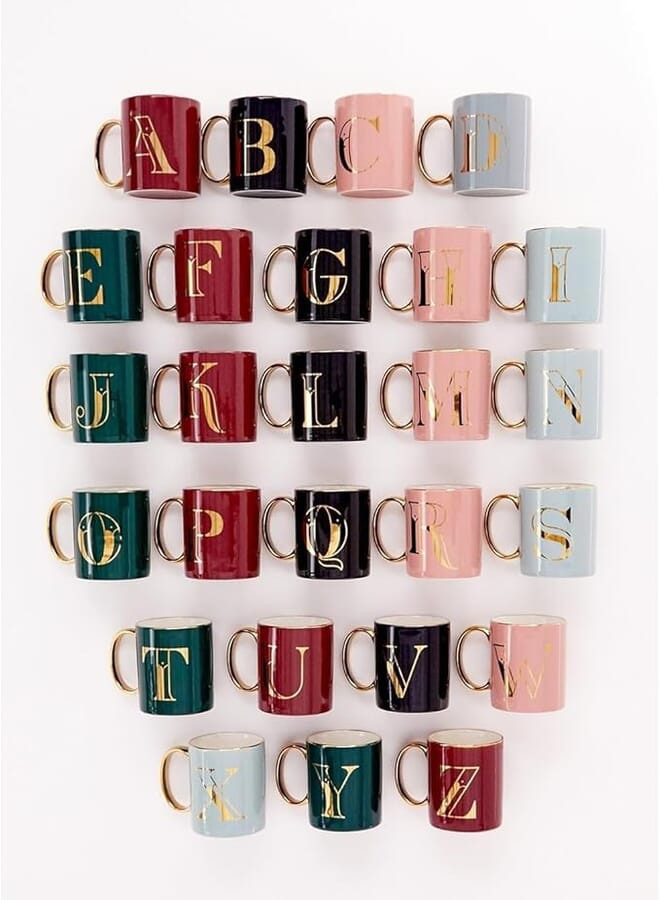 Matalan A-Z Mug, 9 cm x 14 cm x 8 cm Size, Red - 6482516000127