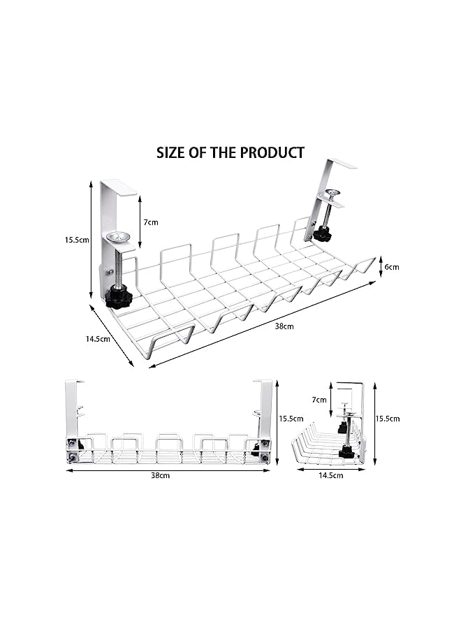 IAF Under Desk Wire Organizer Without Hole Punching, Under Desk Wire Organizer, Under Desk Electric Management Organizer, Guardrail Under Desk Wire Organizer Dian Xian - Image 3