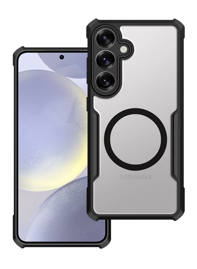 إكسوند غطاء حماية متوافق مع for Samsung Galaxy S26 FE، بتصميم حماية مرتفع للكاميرا، هيكل هجين من TPU وPC، غطاء خلفي مغناطيسي متوافق مع MagSafe - Image 1