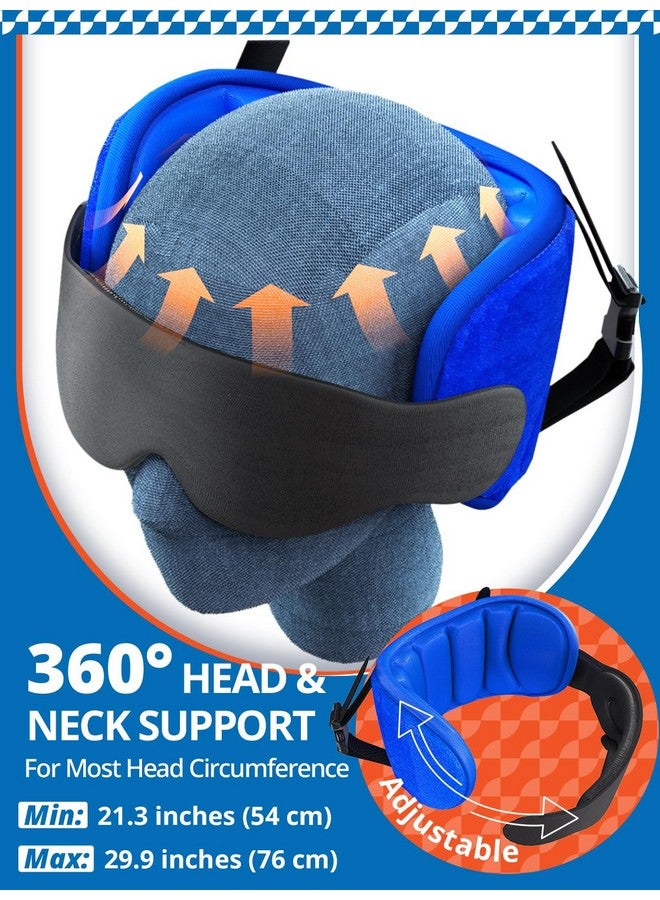SARISUN Travel Pillows for Airplanes, Airplane Pillow for Long Flight, Airplane Head Strap with Sleep Eye Mask, 360° Headrest for Car Road Trip, Stop Bobblehead, FSA HSA Eligible Approved, Red - Image 5