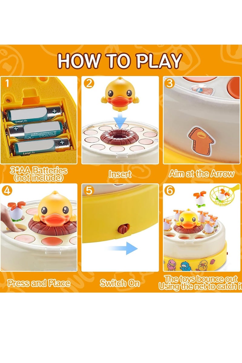 Bounce and Catch Duck Board Games, Pop Up Board Game, Montessori Sensory Toy Games for Kids, Duck Family Games Toys for 5-7 Boys Girls, Birthday Gifts for Toddlers - Image 4