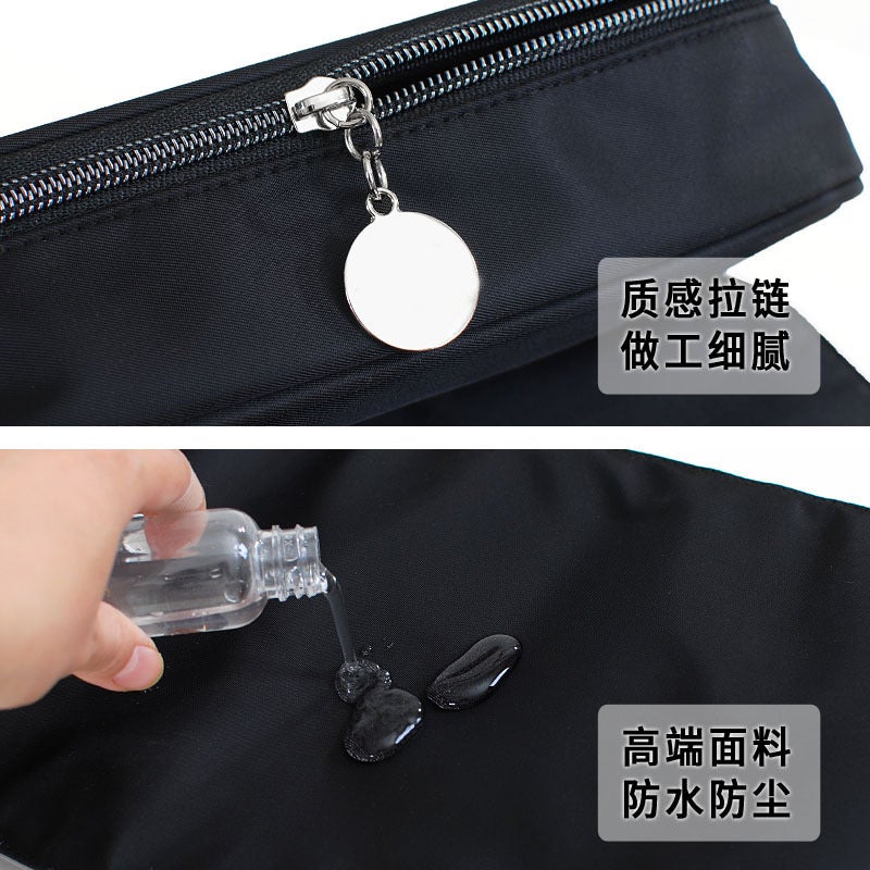 Large-capacity brush makeup bag makeup brush multi-functional folding storage bag travel beauty makeup tool kit black - Image 5