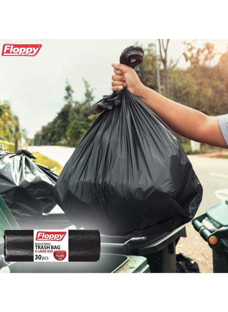 FLOPPY 30' IN TRASH BAGS SIZE 75 X 90, 30 BAGS - Image 1