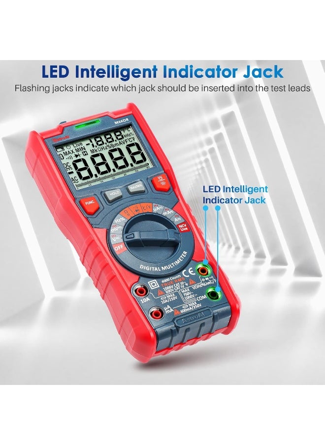 Digital Multimeter TRMS 6000 Counts Auto-Ranging Voltage Tester