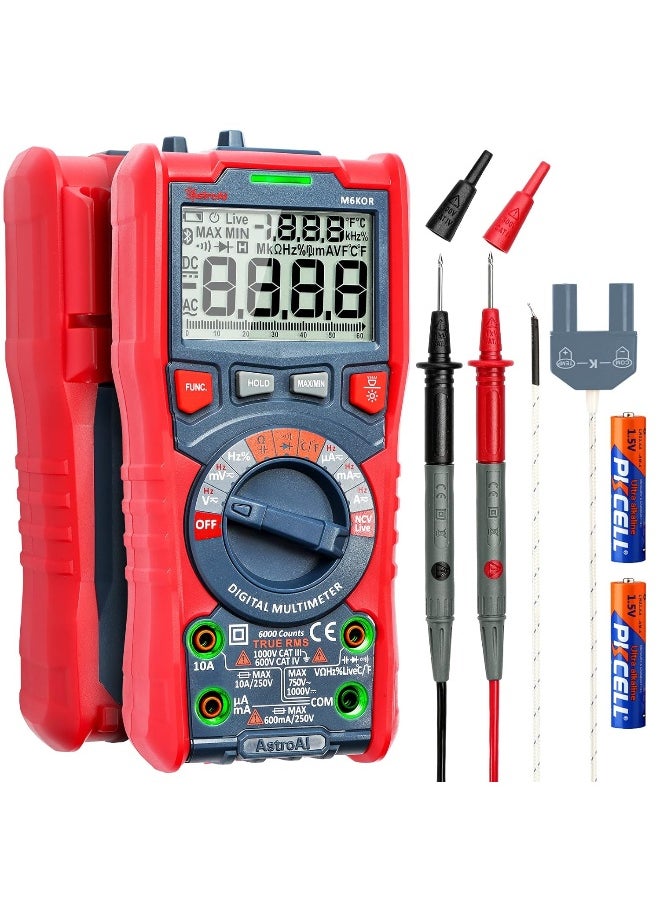 AstroAI Digital Multimeter TRMS 6000 Counts Auto-Ranging Voltage Tester  - Image 5