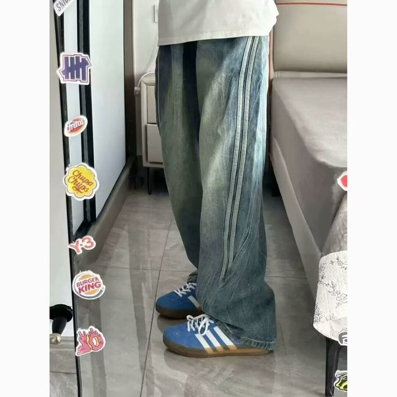 Unisex Classic Denim Jeans Loose Fit Daily Outdoor Wear - Image 2